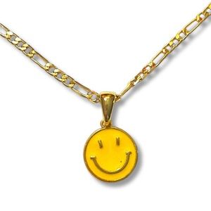 24K Gold Plated Smiley Link Chain